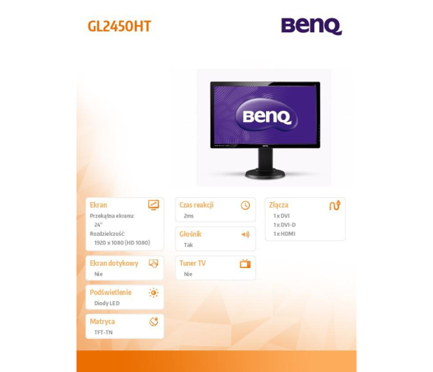 BenQ GL2450HT czarny - 152175 - zdjęcie 7